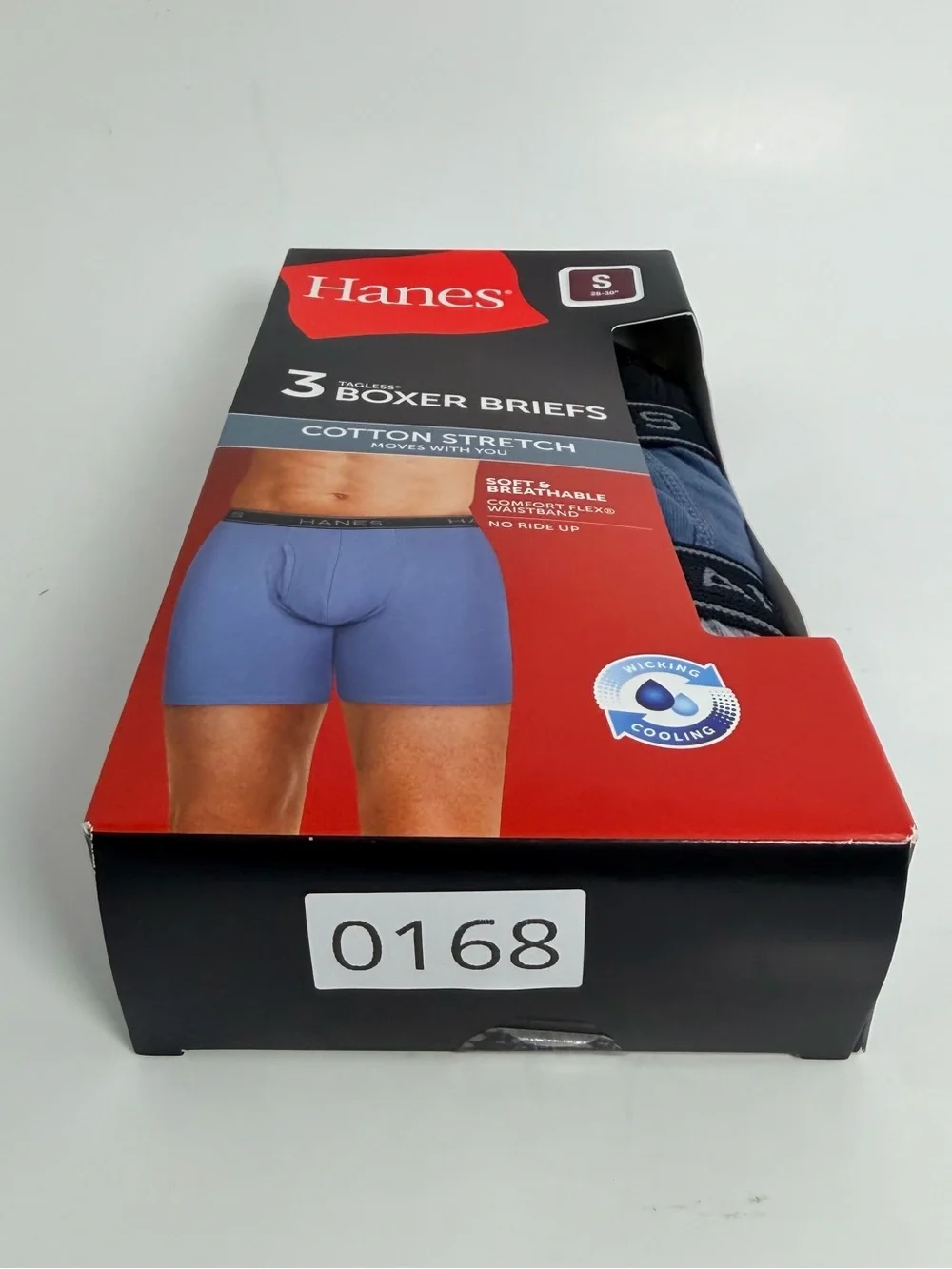 Hanes 3-Pack Boxer Briefs - Blue, Black, Gray